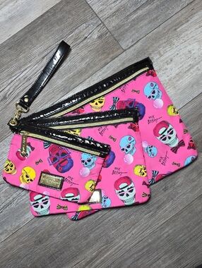 Betsey Johnson | Sugar Skull AOP Cosmetic Pouchs set of 3